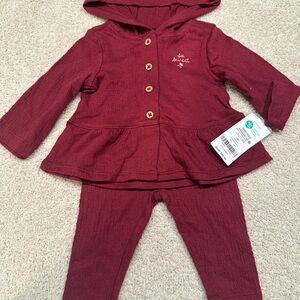 Carter's Maroon Baby Outfit